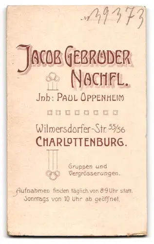 Fotografie Jacob Gebrueder Nachfl., Charlottenburg, Wilmersdorfer-Str. 55 /56, Junger Mann mit Querbinder