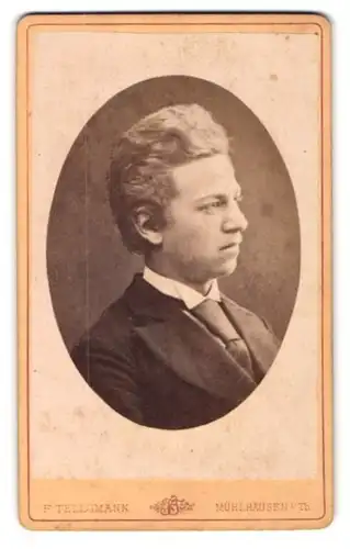 Fotografie F. Tellgmann, Mühlhausen i. Th., Portrait eines Knaben mit welligem Haar