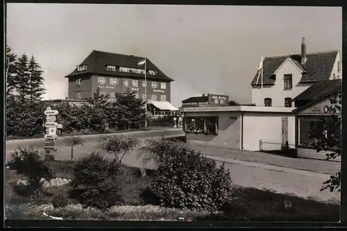 Fotografie unbekannter Fotograf, Ansicht St. Peter-Ording, Kur-Hotel Stadt-Hamburg, Badallee & Blanker-Haus-Weg