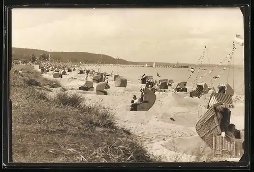 Fotografie unbekannter Fotograf, Ansicht Timmendorf, Partie im Strandbad