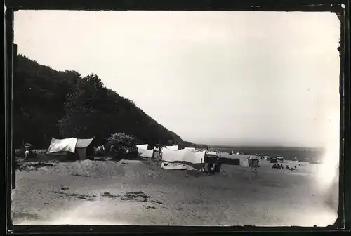 Fotografie unbekannter Fotograf, Ansicht Timmendorfer Strand, Zeltlager an der Kamme