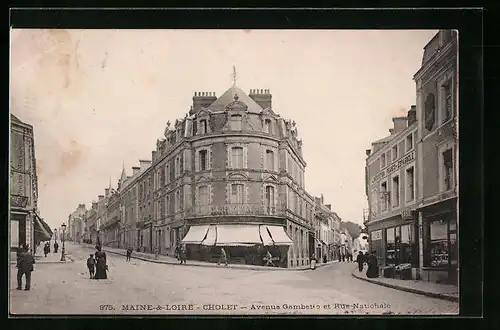 AK Cholet, Avenue Gambetta et Rue Nationale