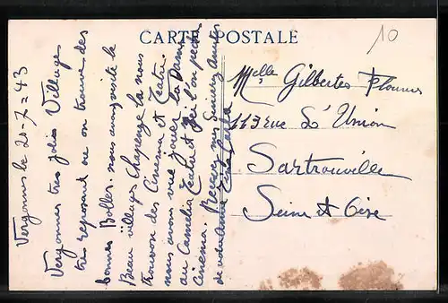 AK Vergonnes, Entrée du Bourg