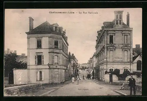 AK Chalonnes-sur-Loire, La Rue Nationale