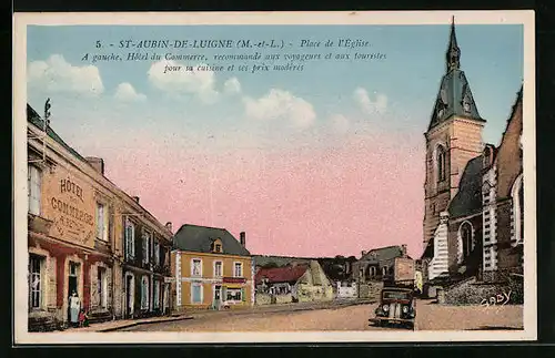 AK St-Aubin-de-Luigne, Place de l`Eglise