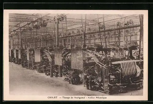 AK Cholet, Tissage de Borgneuf, Atelier Mêcanique