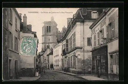 AK Tonnerre, Le Palais de Justice et la Rue Vaucorbe