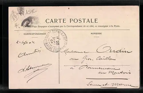 AK Sens, La Rue de Chievre, Fabrique de Blanc d'Espagen