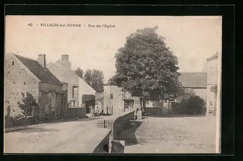 AK Villiers-sur-Yonne, Rue de l'Eglise