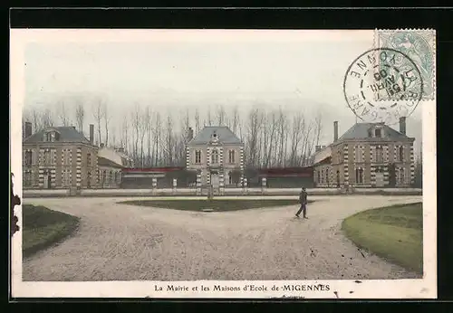 AK Migennes, La Mairie et les Maisons d'Ecole