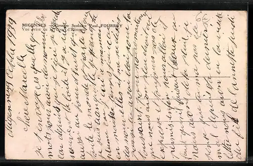 AK Migennes, Vue prise de la Cour d' Honneur