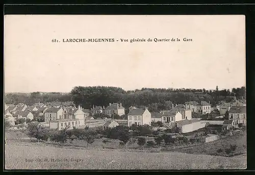 AK Laroche-Migennes, vue generale du Quartier de la Gare