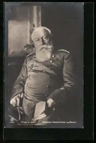 AK Friedrich Grossherzog von Baden in Uniform