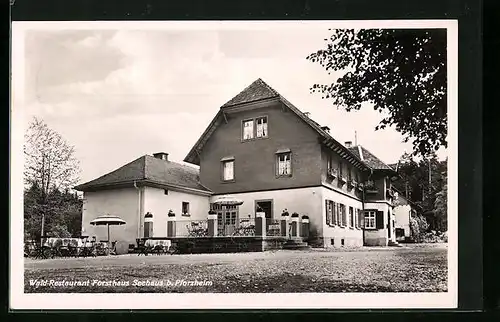 AK Pforzheim, Wald-Restaurant Forsthaus Seehaus