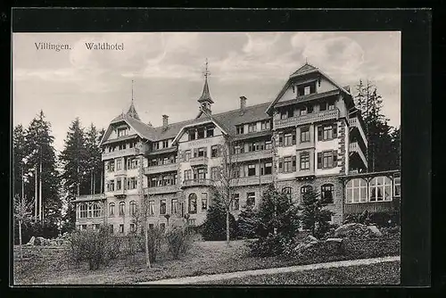 AK Villingen, Blick auf das Waldhotel