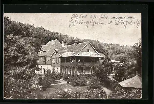 AK Bürgel i. Thür., Gasthaus Langethalsmühle