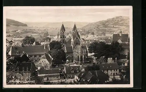 AK Freyburg a. Unstrut, Ortsansicht mit Kirche