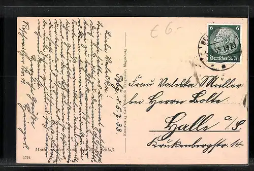 AK Bernburg /Saale, Ortsansicht mit Wehr