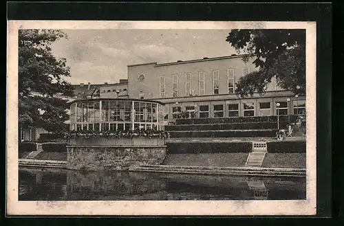 AK Weimar, Weimarhalle am Ufer