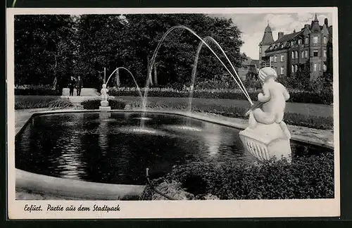 AK Erfurt, Wasserfontänen im Stadtpark