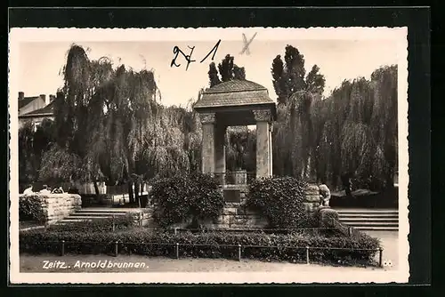 AK Zeitz, Arnoldbrunnen mit Anlage