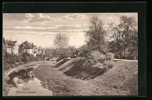 AK Erfurt, Pförtchen-Anlagen mit Fluss