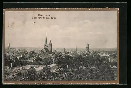 AK Burg b. M., Blick vom Bismarckturm
