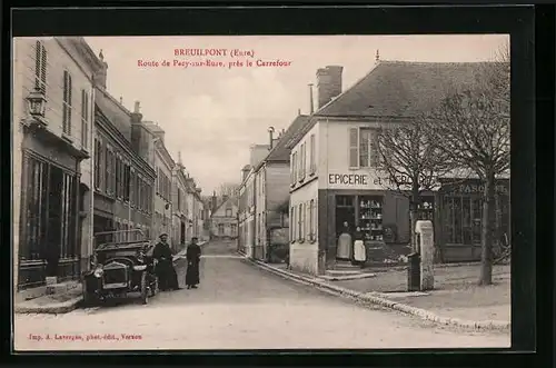 AK Breuilpont, Route de Pacy-sur-Eure, près le Carrefour