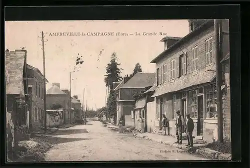 AK Amfreville-la-Campagne, La Grande Rue