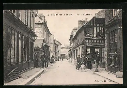 AK Beuzeville, Rue du Calvaire