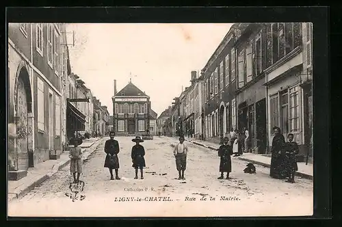 AK Ligny-le-Chatel, Rue de la Mairie