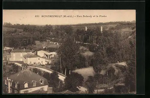 AK Montrevault, Vers Bohardy et le Viaduc