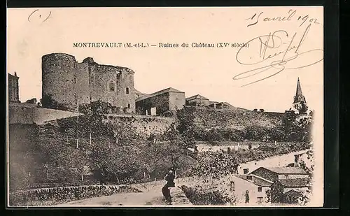 AK Montrevault, Ruines du Chateau (XVe siecle)