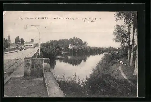 AK Les Ponts-de Cé-Érigné, Les Bords du Louet