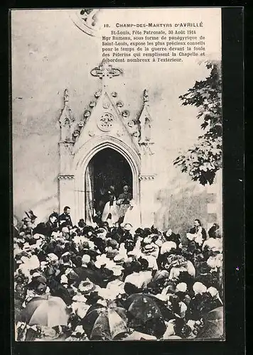 AK Avrillé, Champ-des-Martyrs, Fete Patronale 1914