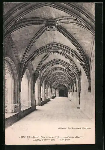 AK Fontevrault, Ancienne Abbaye, Cloitre, Galerie nord