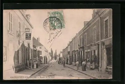 AK Chateauneuf-sur-Sarthe, Route de la Gare