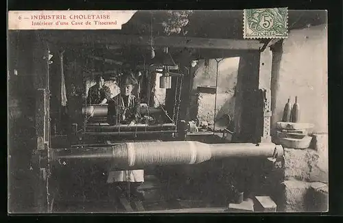 AK Cholet, Intérieur d`une Cave de Tisserand