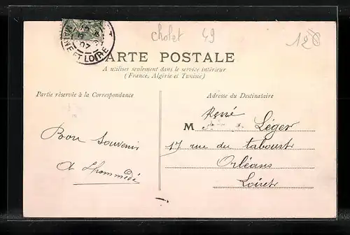 AK Cholet, Intérieur d`une Cave de Tisserand