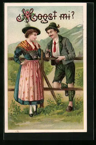 Präge-AK Bayer fragt seine Herzdame Mogst mi?
