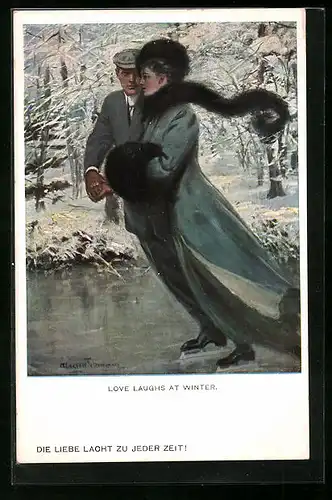 Künstler-AK Clarence F. Underwood: Die Liebe lacht zu jeder Zeit