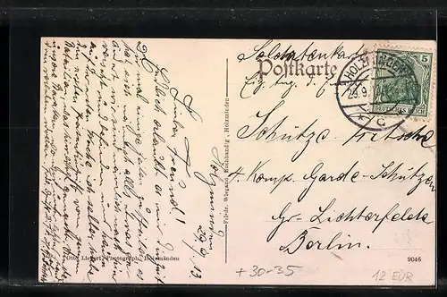 AK Holzminden, Baracken-Kasernement 3. Bat. Inf.-Rgt. No. 164