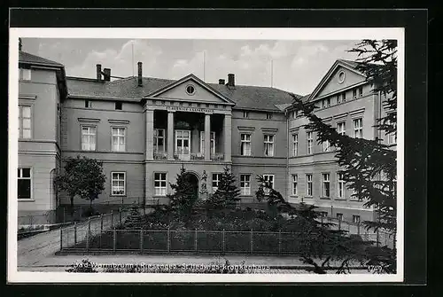 AK Bad Warmbrunn i. Rsg., Blick auf das St. Hedwigs-Krankenhaus