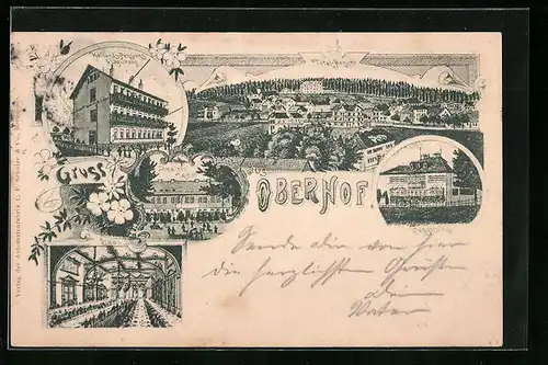 AK Oberhof, Domainen-Gasthof, Saal, Totalansicht