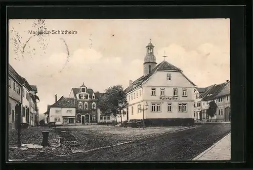 AK Schlotheim, Strassenpartie am Markt