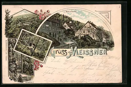 Vorläufer-Lithographie Meissner, 1895, Schwalbenthal, Seesteine
