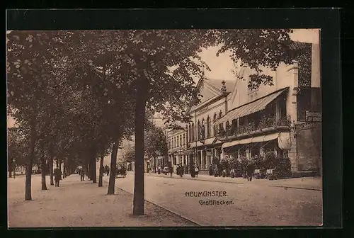 AK Neumünster, Strasse Grossflecken