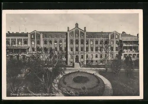 AK Halle /Saale, Evang. Diakonissenhaus mit Park