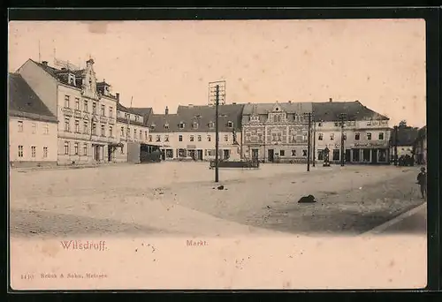 AK Wilsdruff, Strassenpartie am Markt