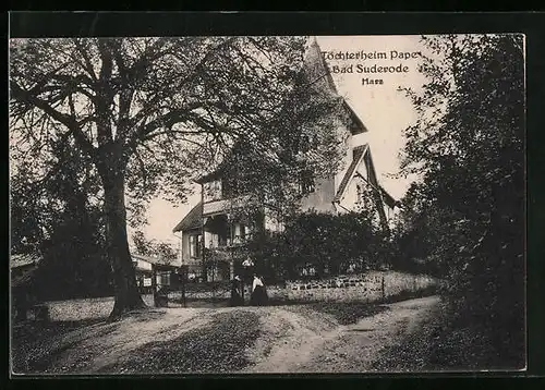 AK Bad Suderode, Töchterheim Pape von der Strasse gesehen